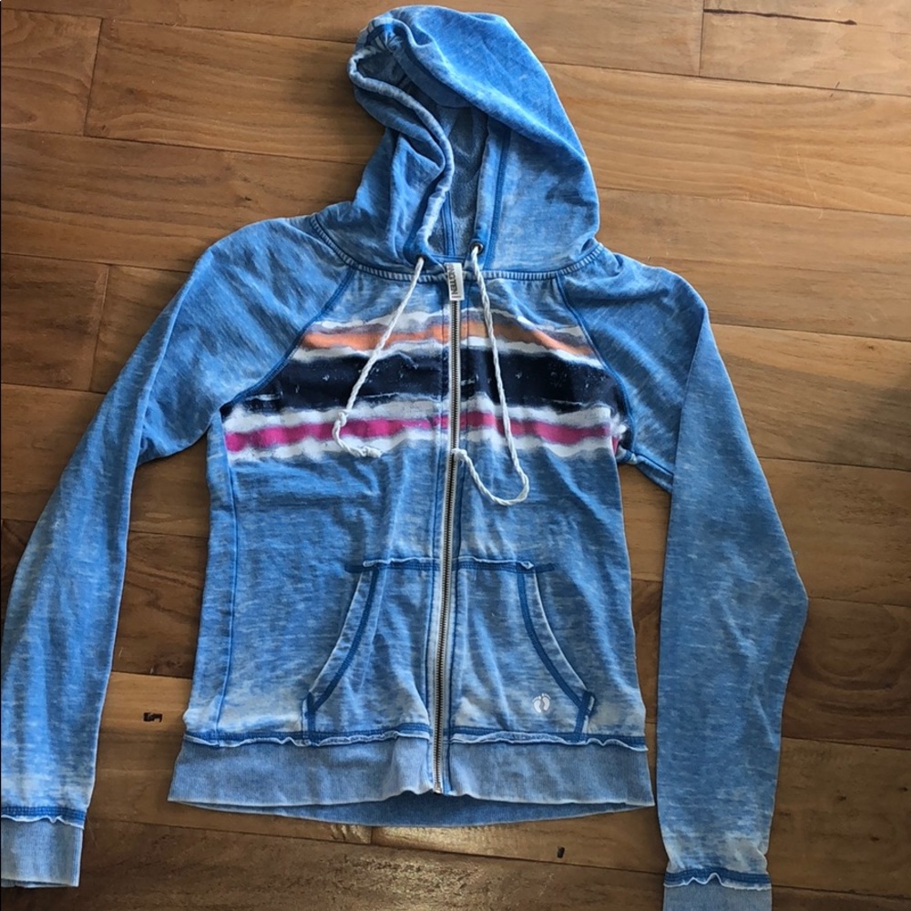 Hang Ten Zip-Up - light blue, size small